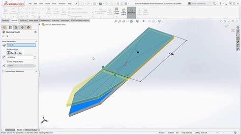 insert a bend on sheet metal parts in solidworks 2018|bend relief sheet metal solidworks.